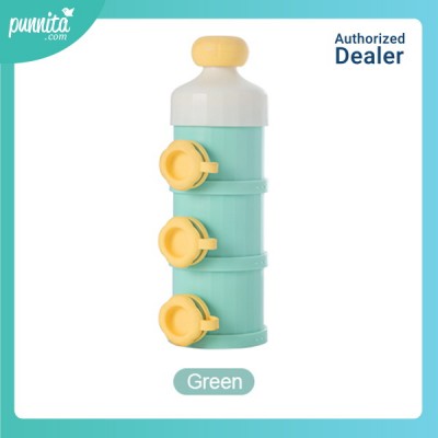Phanpy Milk Powder Storage Container ชั้นแบ่งนมผง 3 ชั้น - สีเขียว